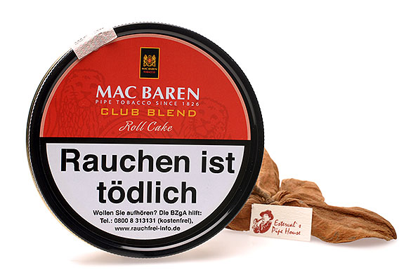 Mac Baren Club Blend Roll Cake Pipe tobacco 100g Tin